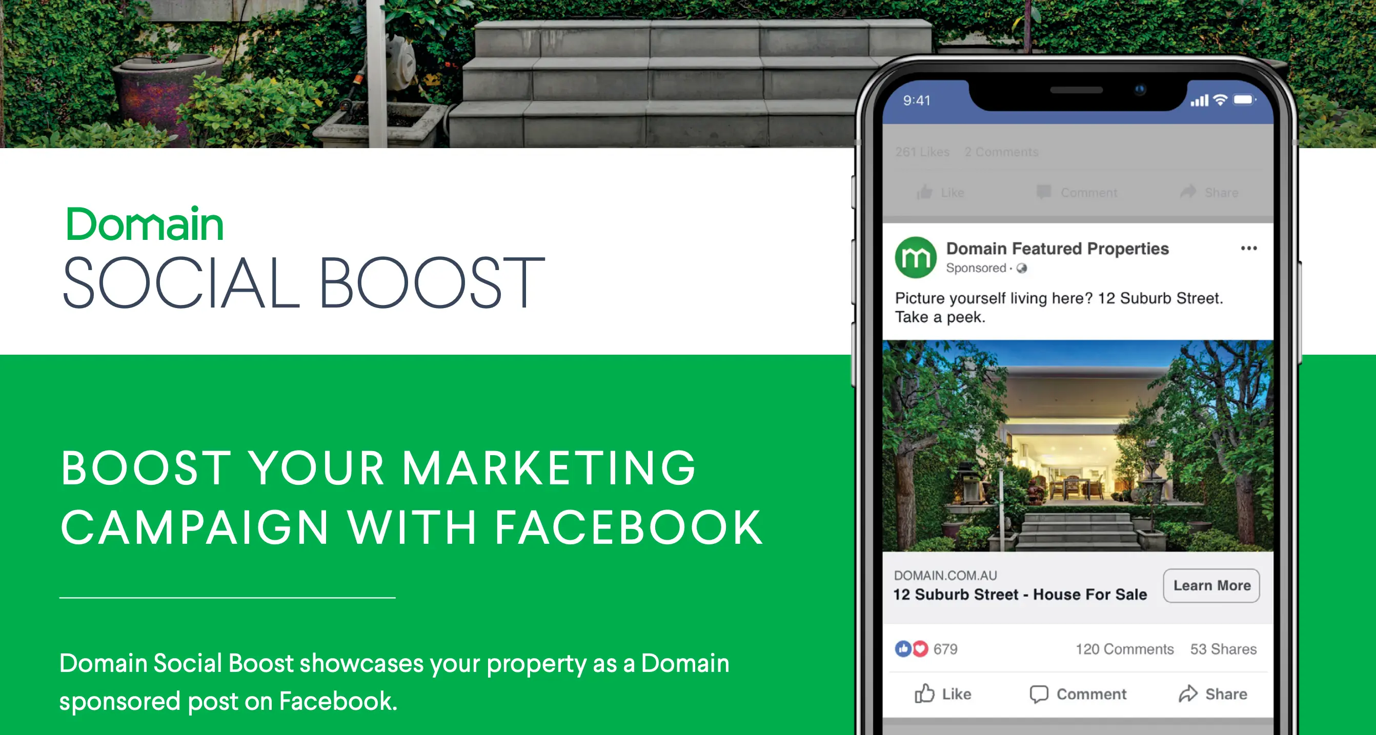 Domain Social Boost - boost your property marketing campaign with Facebook