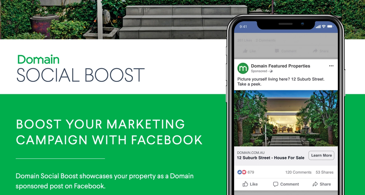 Domain Social Boost - boost your property marketing campaign with Facebook